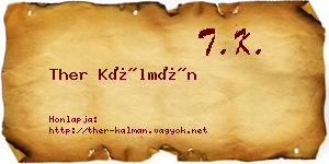 Ther Kálmán névjegykártya